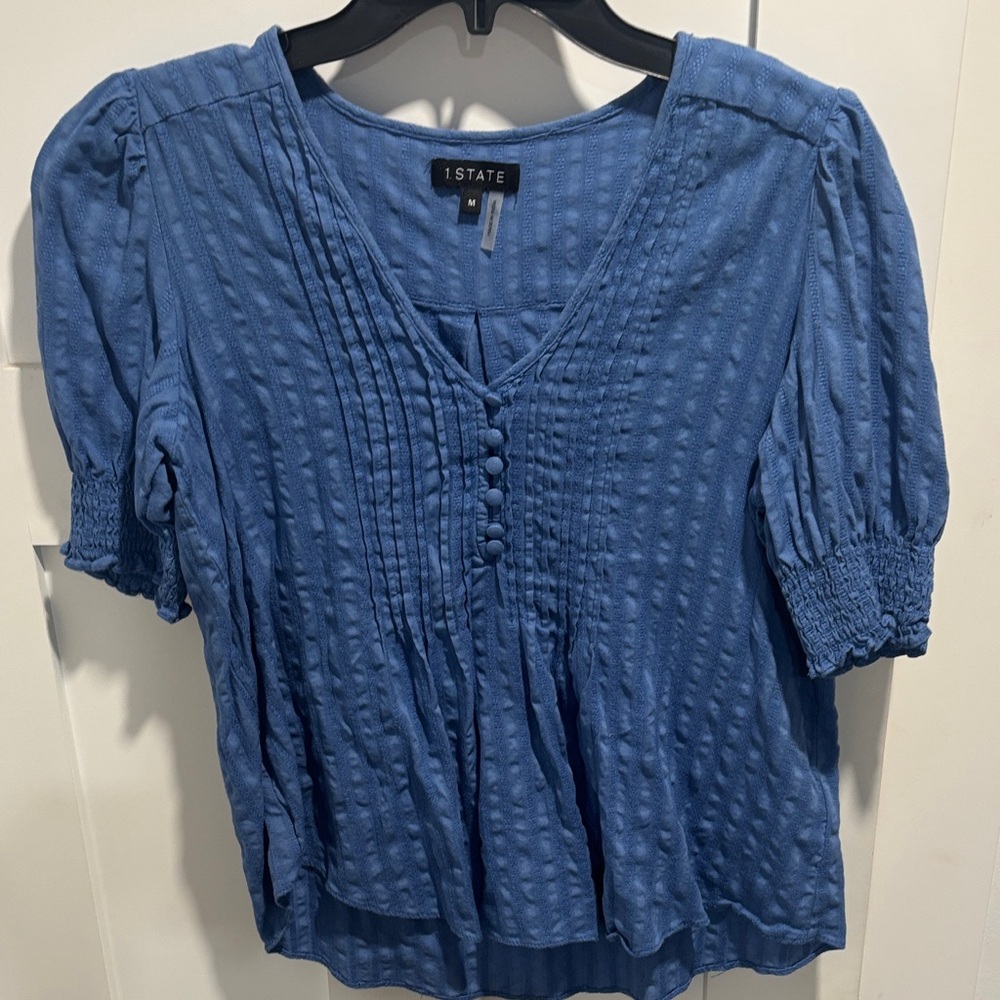 1 State Women's Blue Blouse
